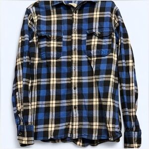 Mossimo Supply Co. Blue and Black Checkered Shirt